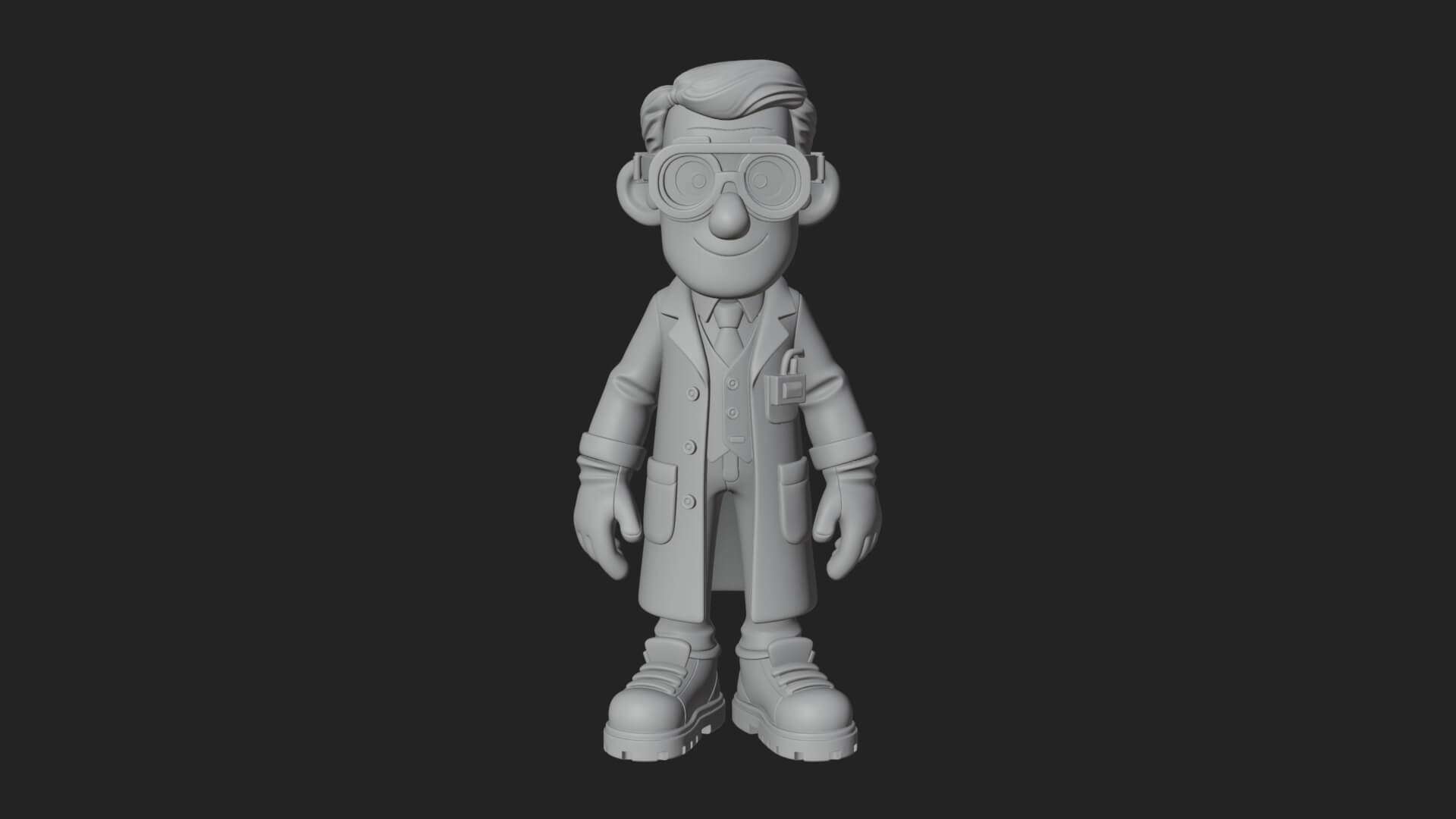 Scientist Man Statue Design 7 3D Print Model 3D Model