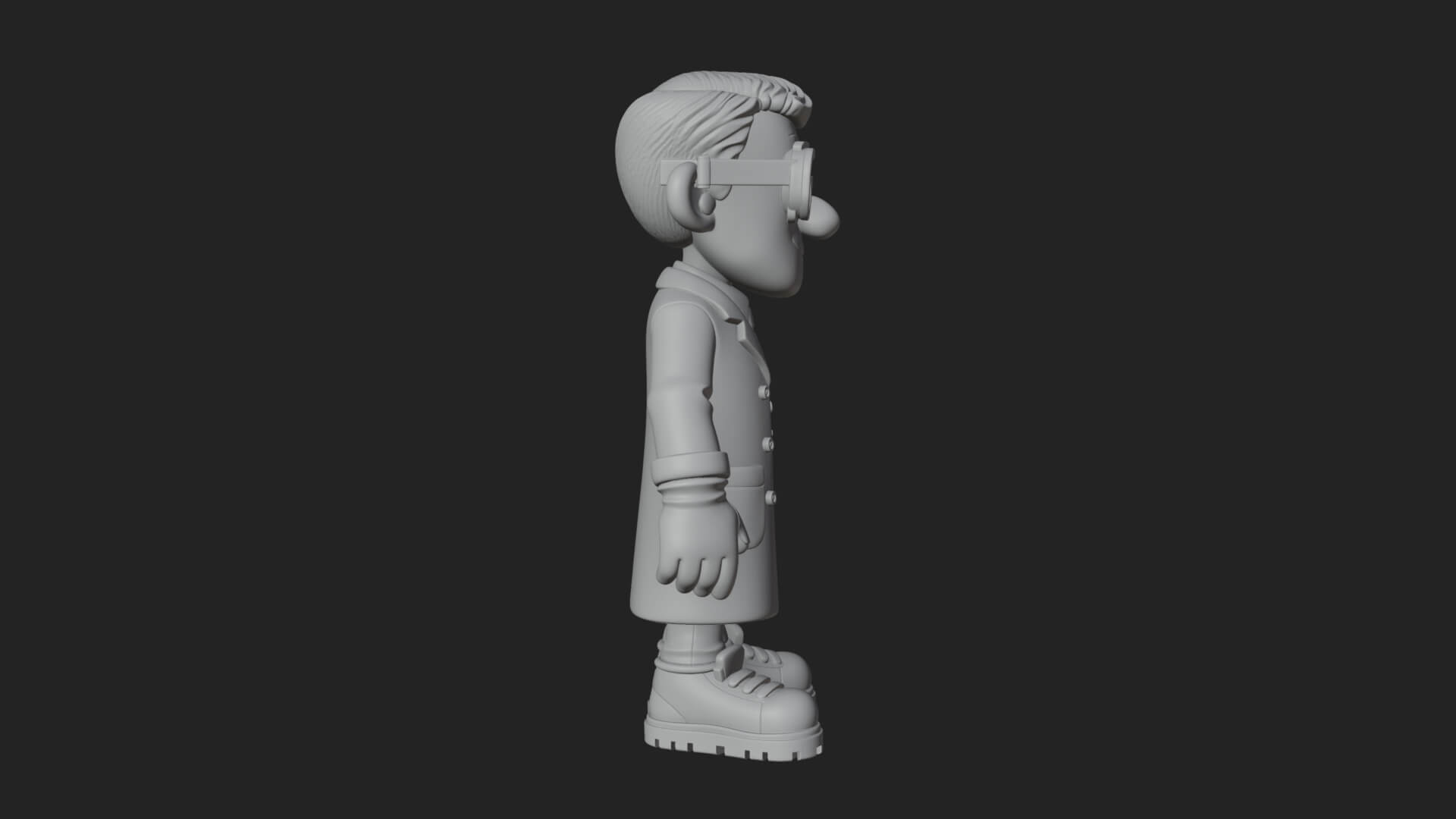 Scientist Man Statue Design 7 3D Print Model 3D Model