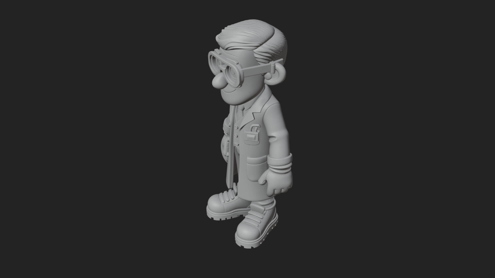 Scientist Man Statue Design 7 3D Print Model 3D Model