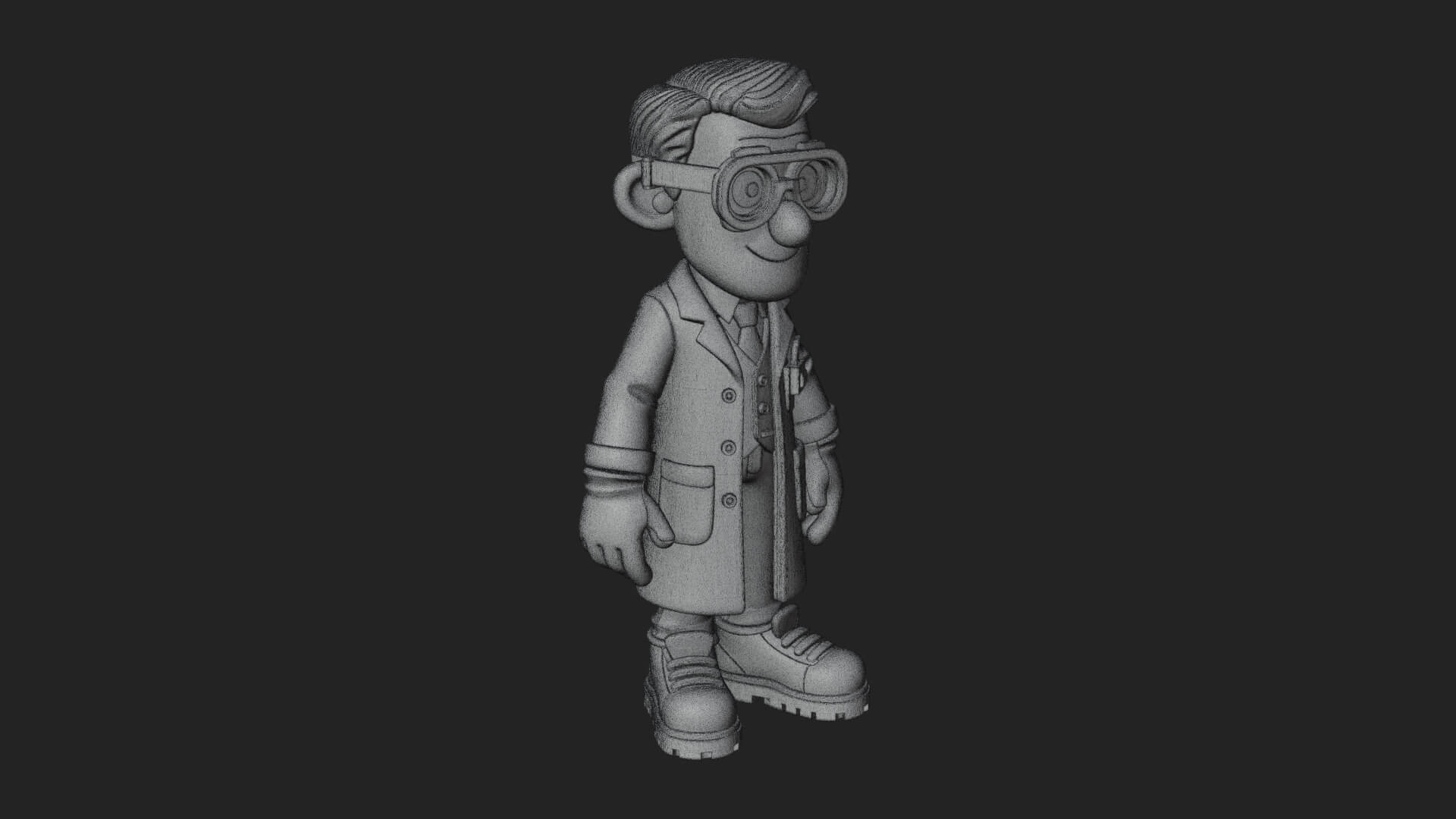 Scientist Man Statue Design 7 3D Print Model 3D Model