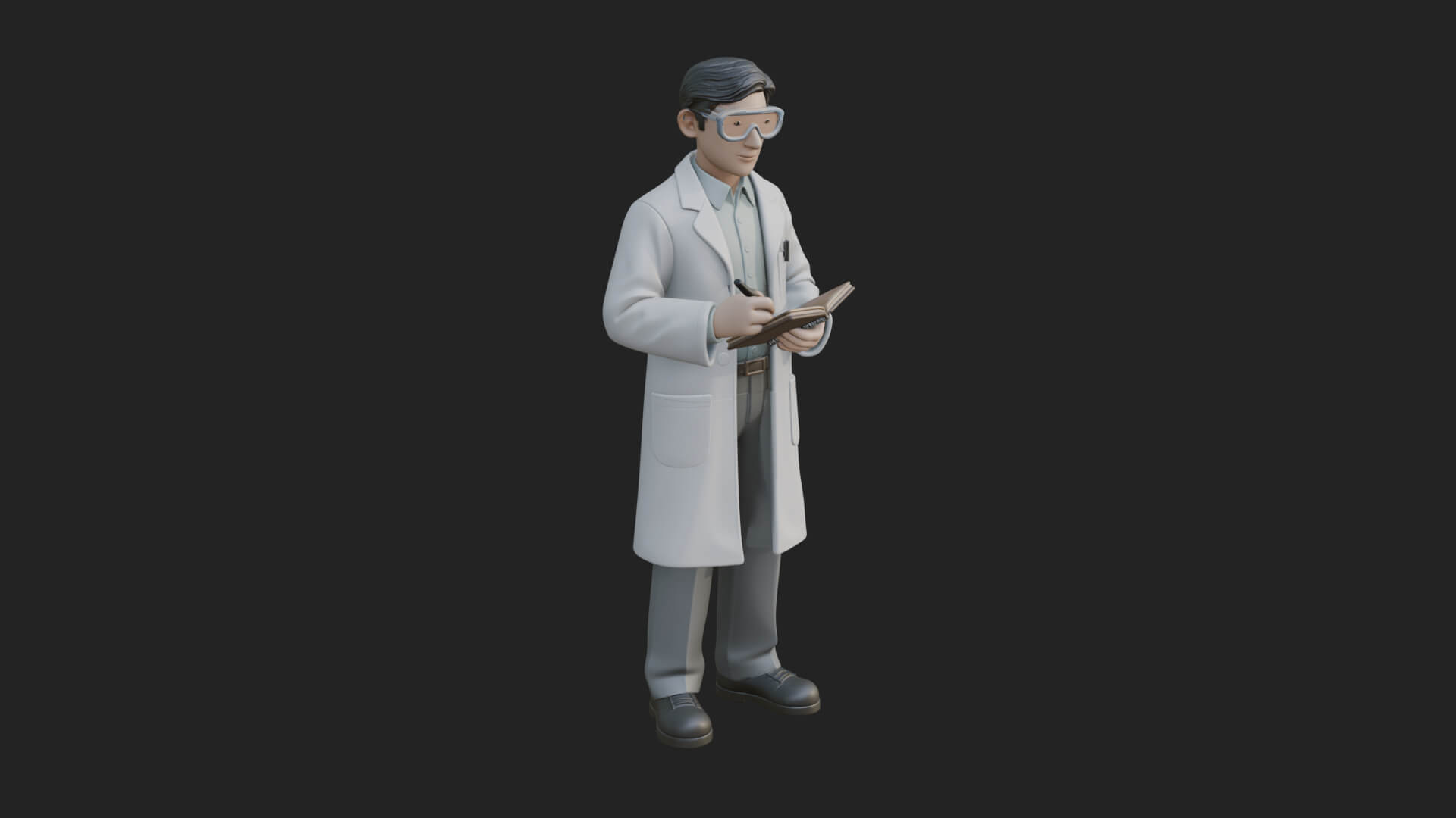Scientist Man Statue Design 8 3D Print Model 3D Model