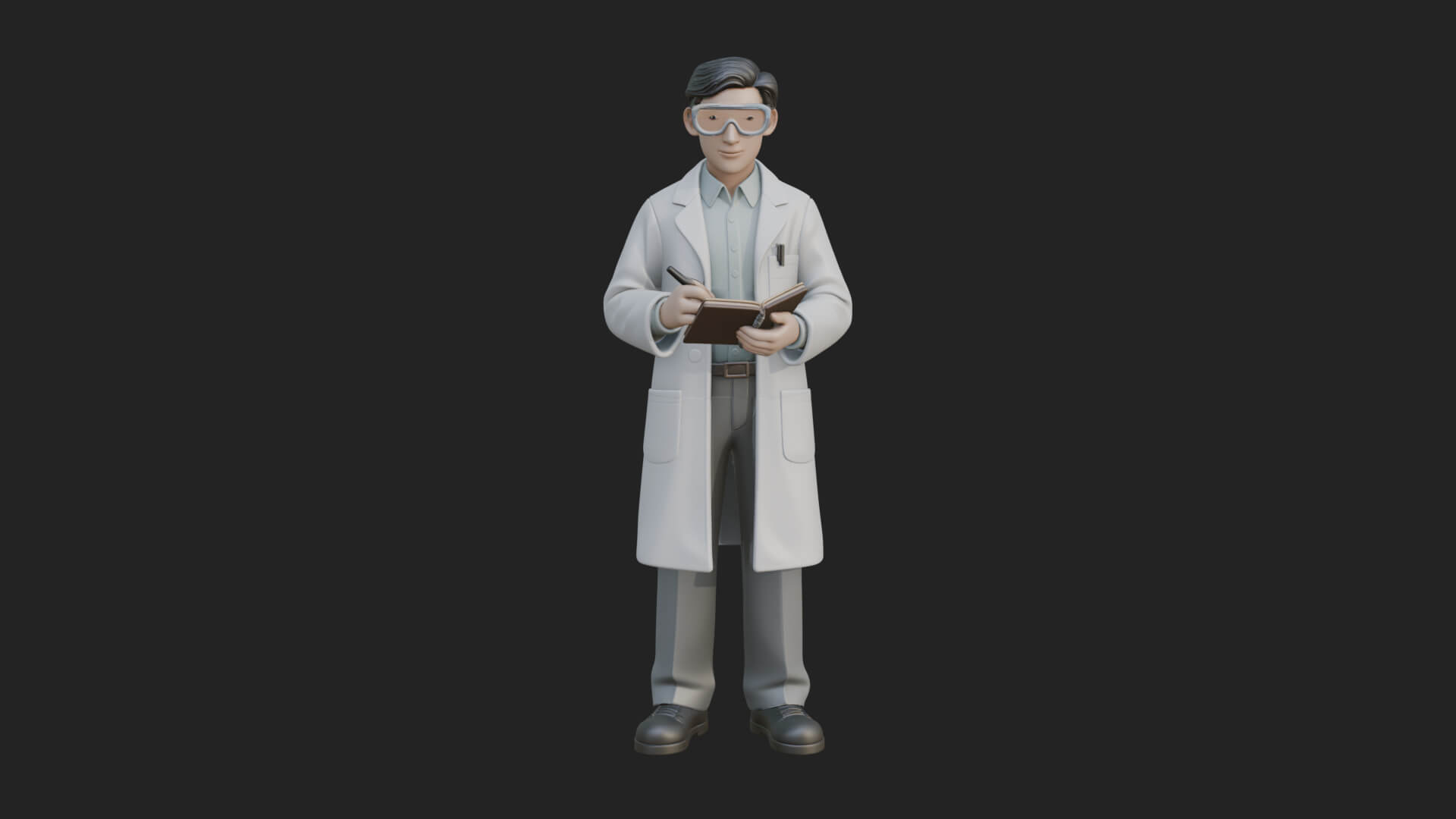 Scientist Man Statue Design 8 3D Print Model 3D Model