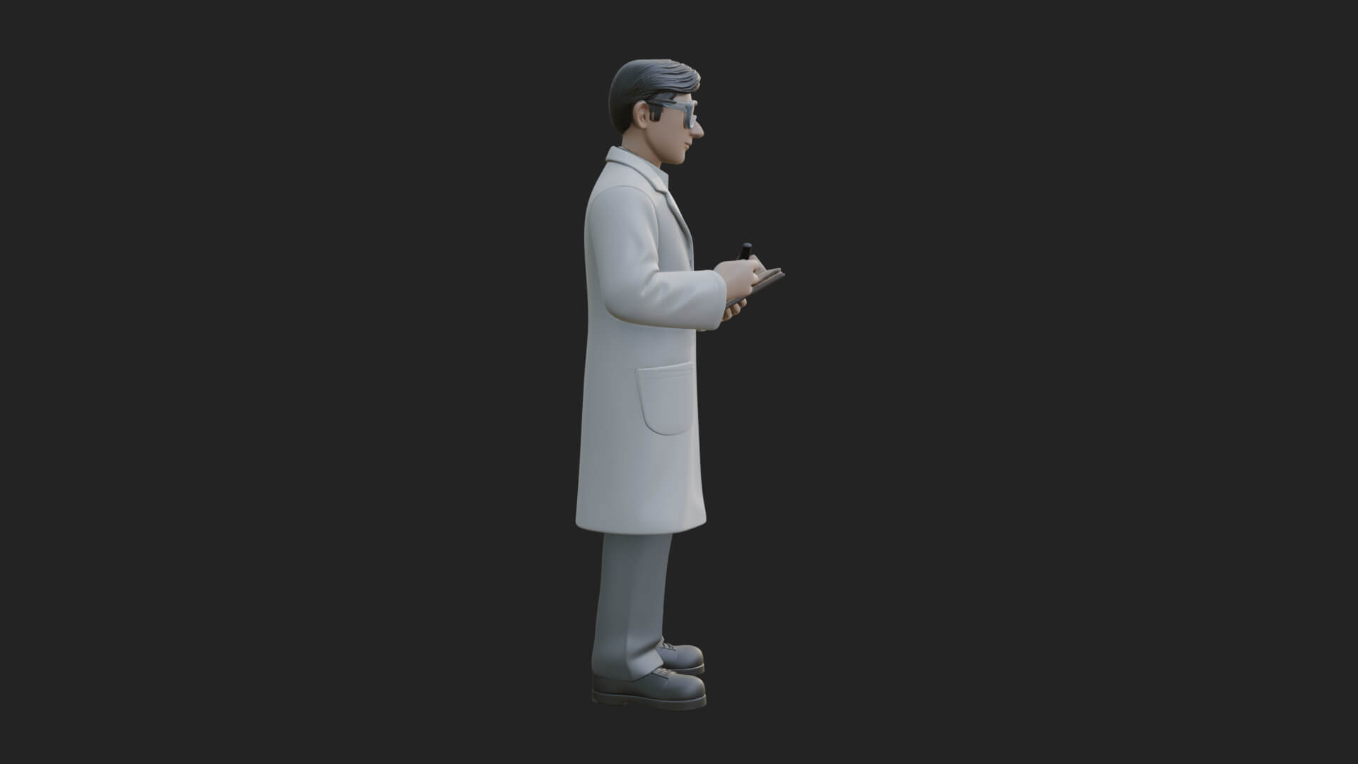 Scientist Man Statue Design 8 3D Print Model 3D Model