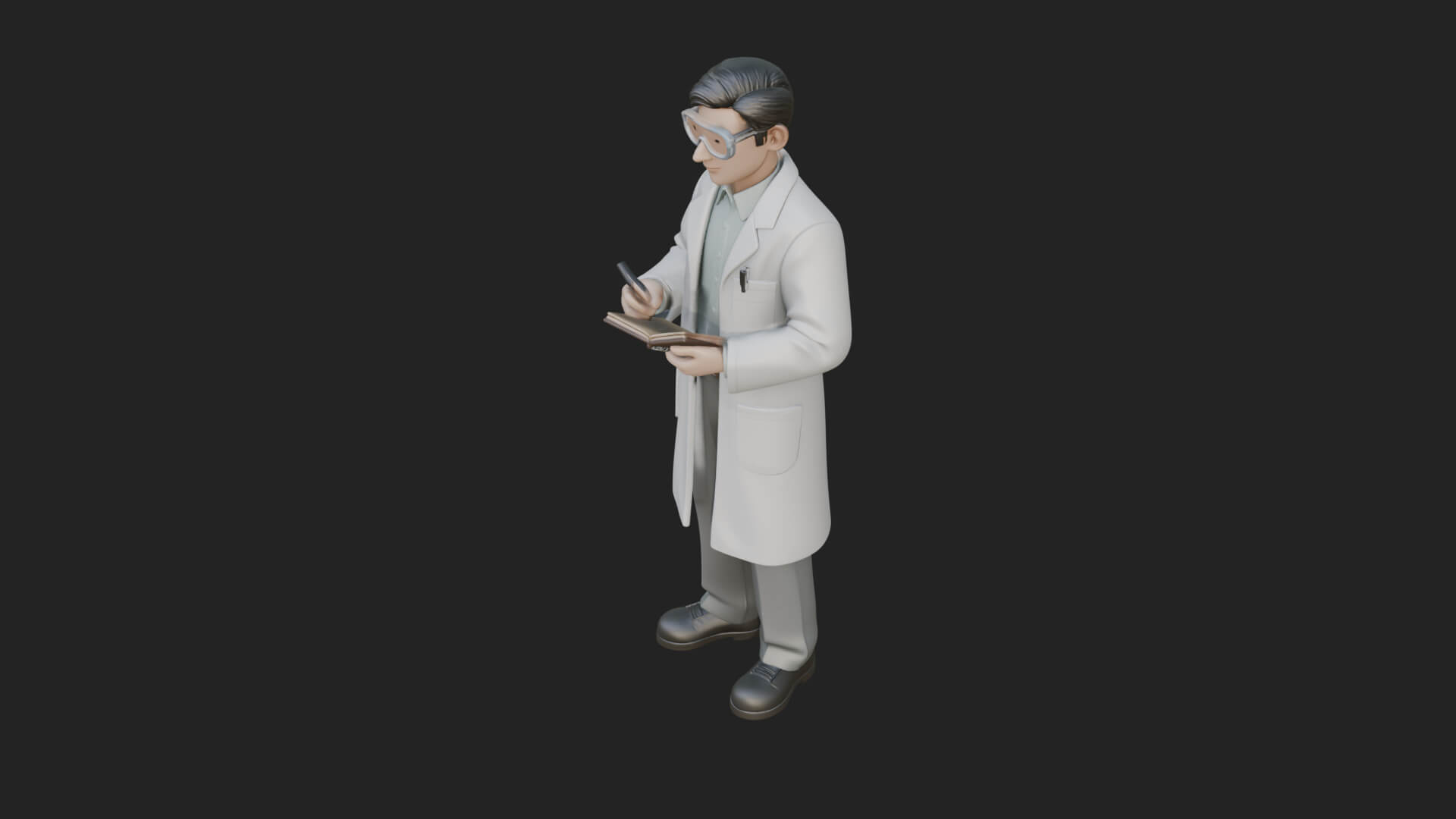 Scientist Man Statue Design 8 3D Print Model 3D Model