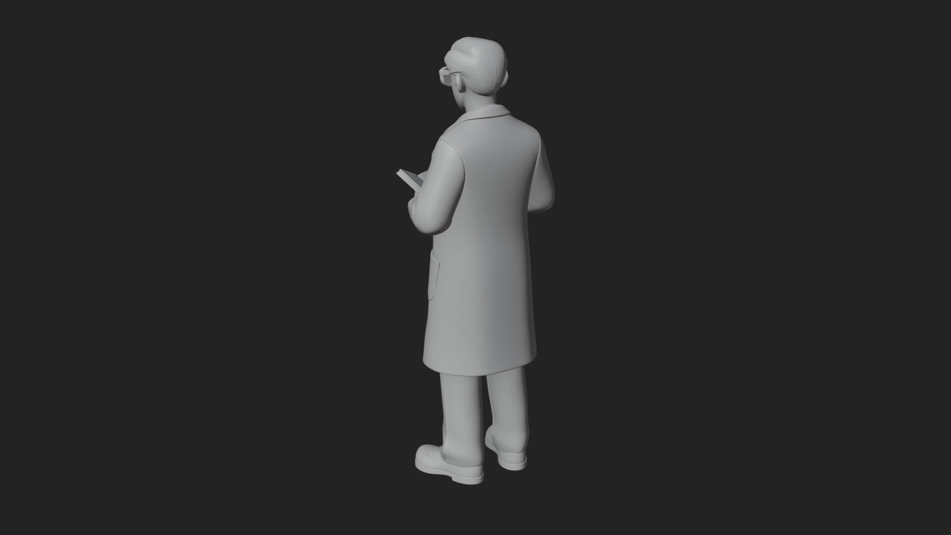 Scientist Man Statue Design 8 3D Print Model 3D Model