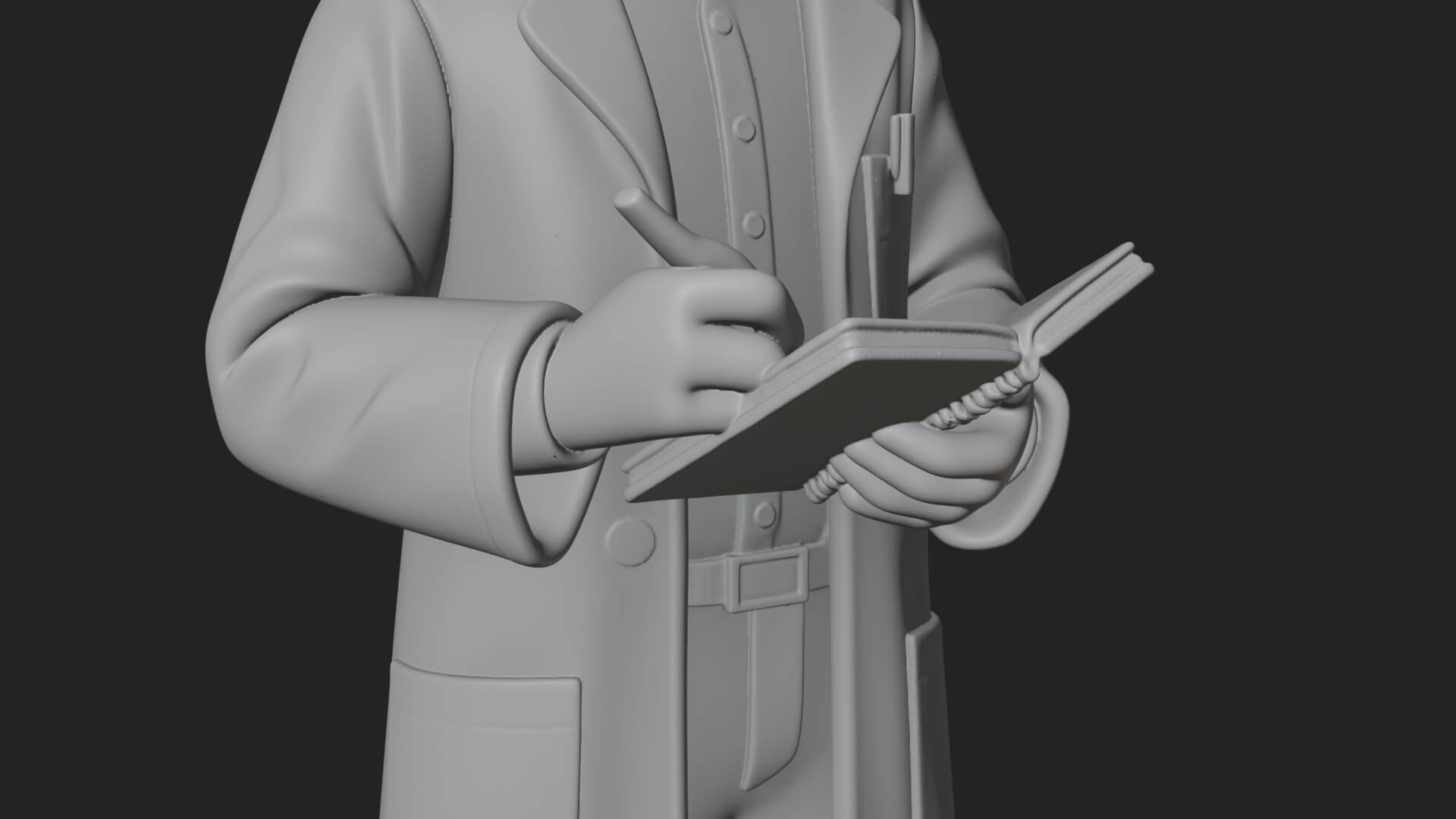 Scientist Man Statue Design 8 3D Print Model 3D Model