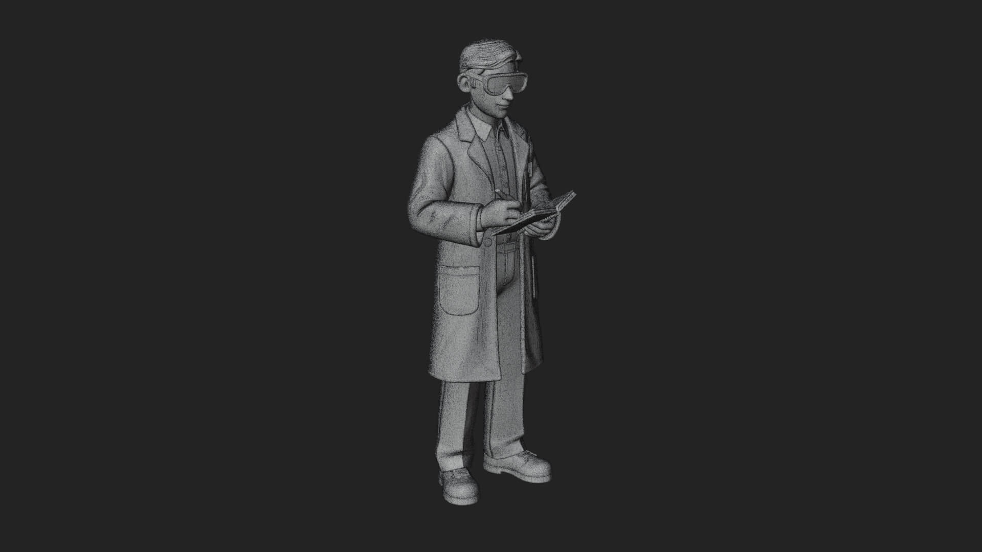 Scientist Man Statue Design 8 3D Print Model 3D Model