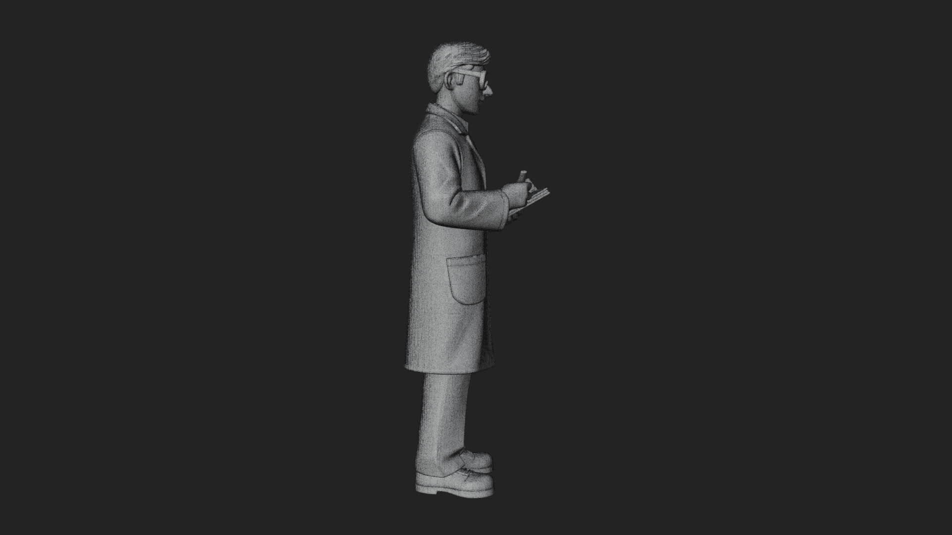 Scientist Man Statue Design 8 3D Print Model 3D Model