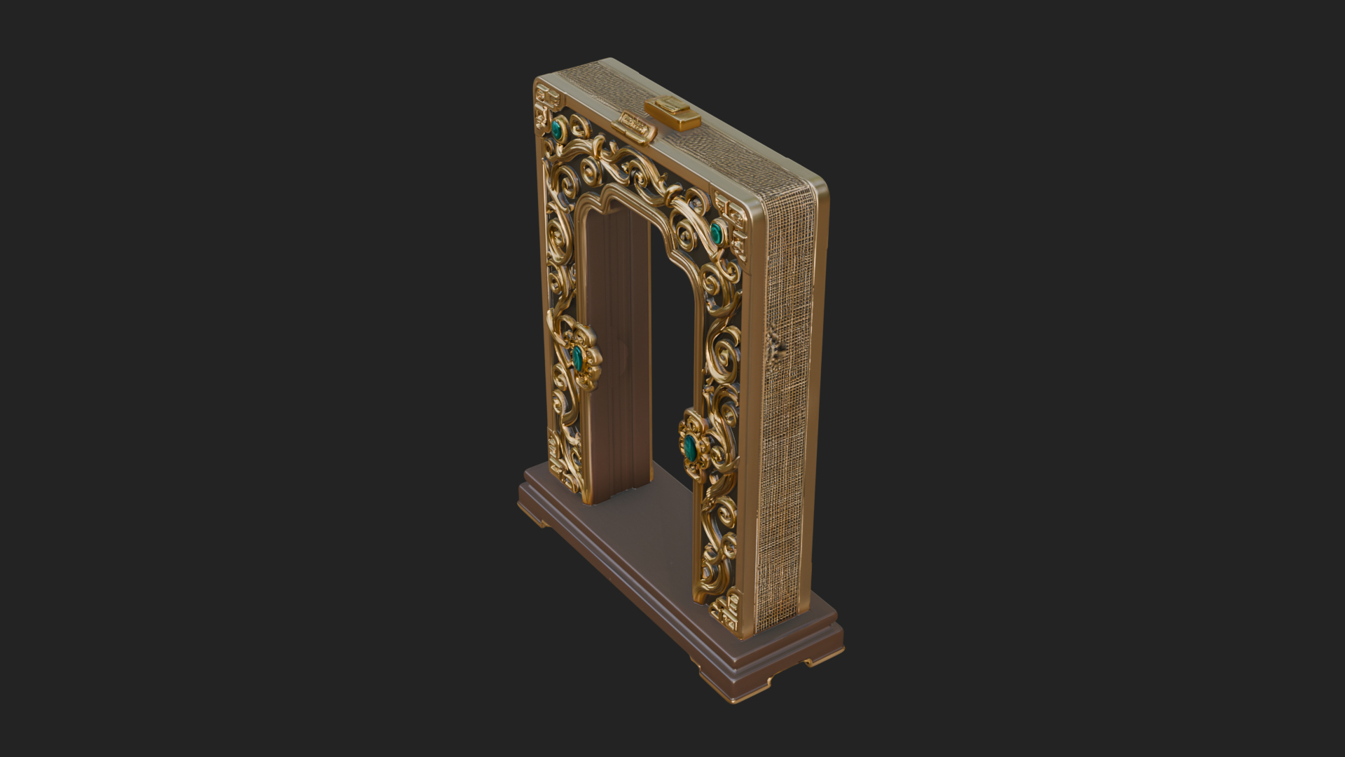 Scroll Framed Stele Plaque Design 2 3D Print Model 3D Model