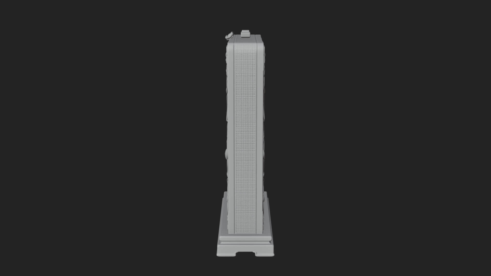 Scroll Framed Stele Plaque Design 2 3D Print Model 3D Model