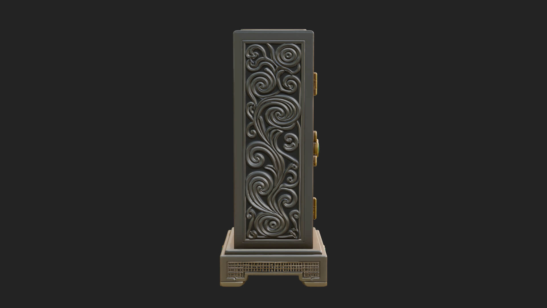 Scroll Framed Stele Plaque Design 3 3D Print Model 3D Model