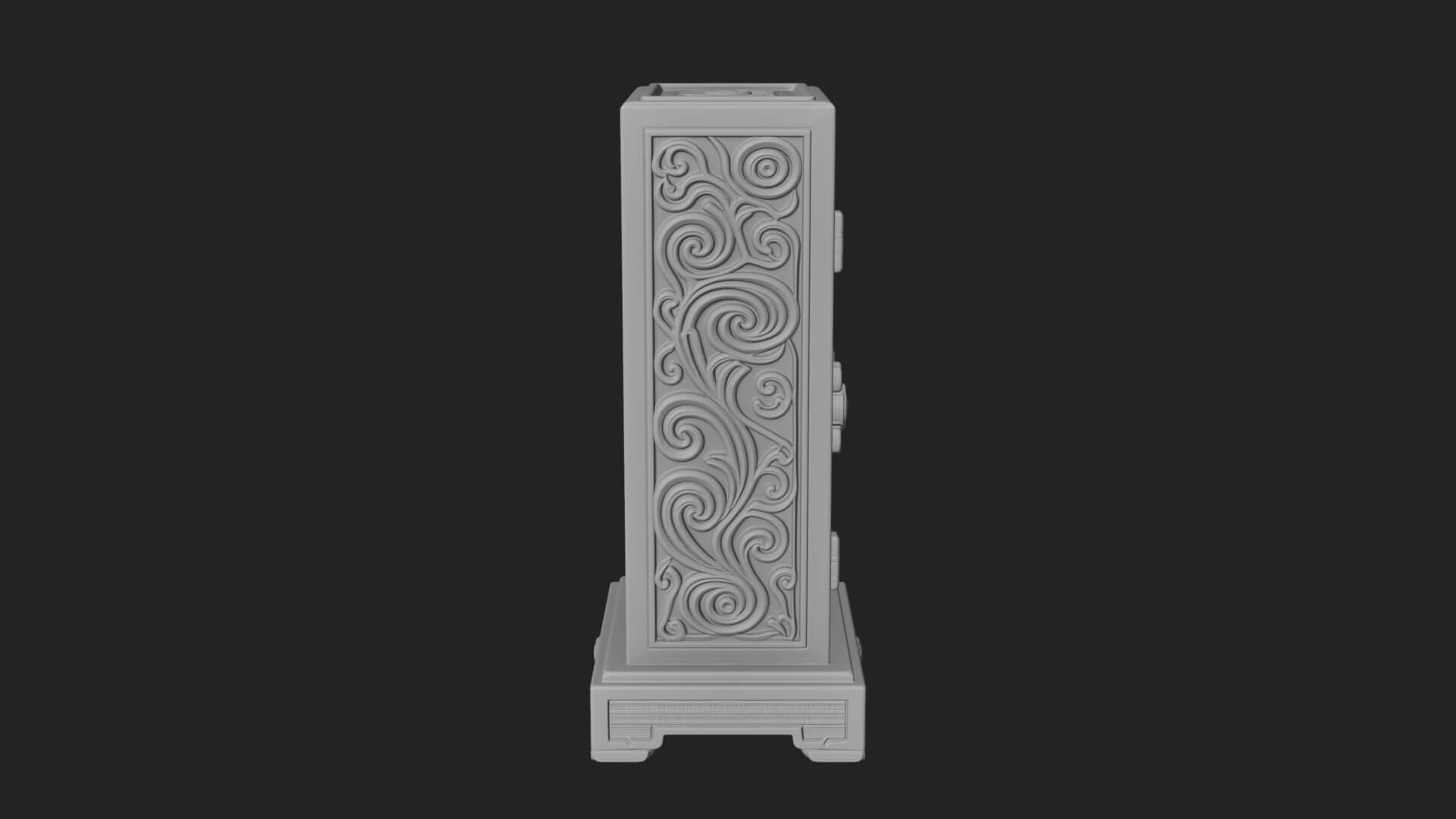 Scroll Framed Stele Plaque Design 3 3D Print Model 3D Model