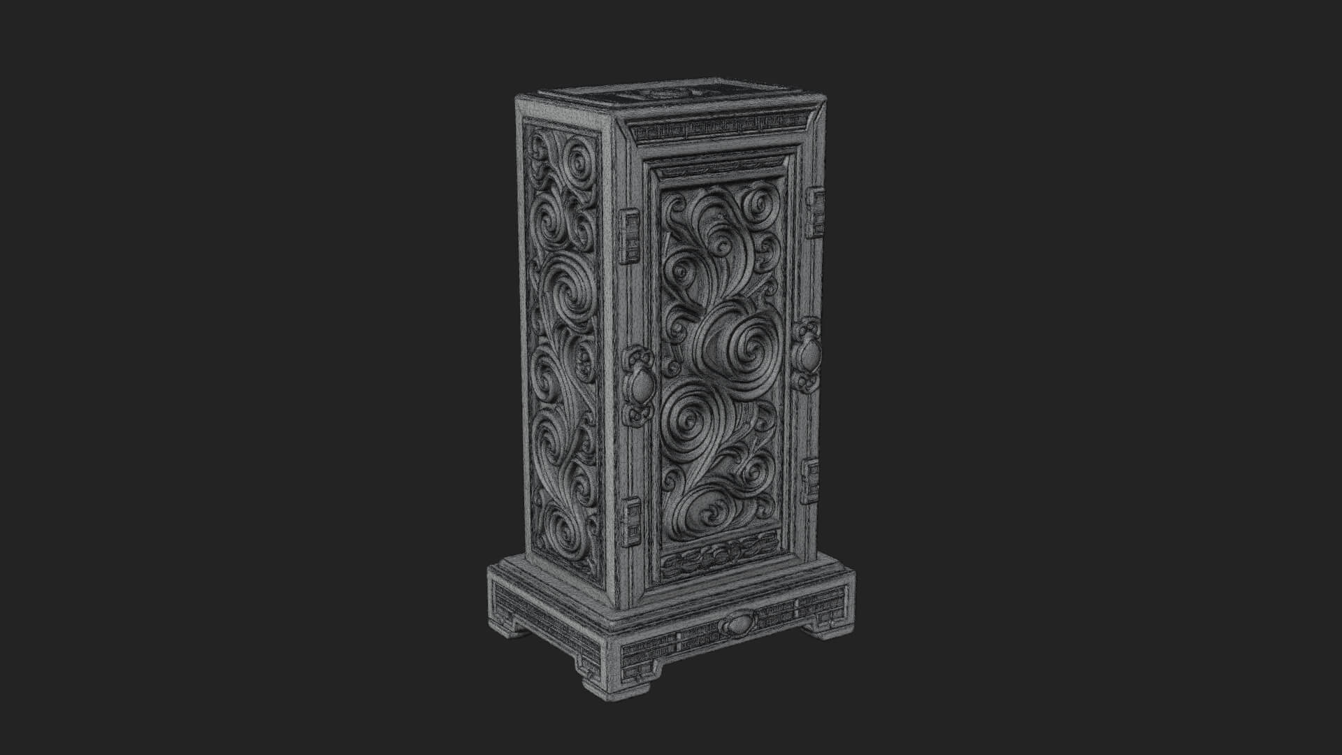 Scroll Framed Stele Plaque Design 3 3D Print Model 3D Model