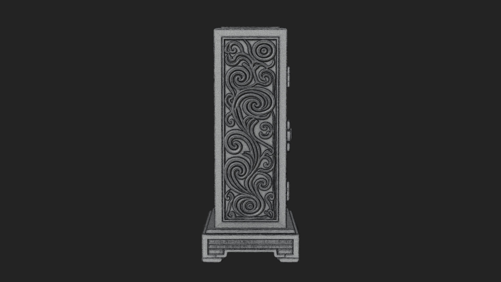 Scroll Framed Stele Plaque Design 3 3D Print Model 3D Model