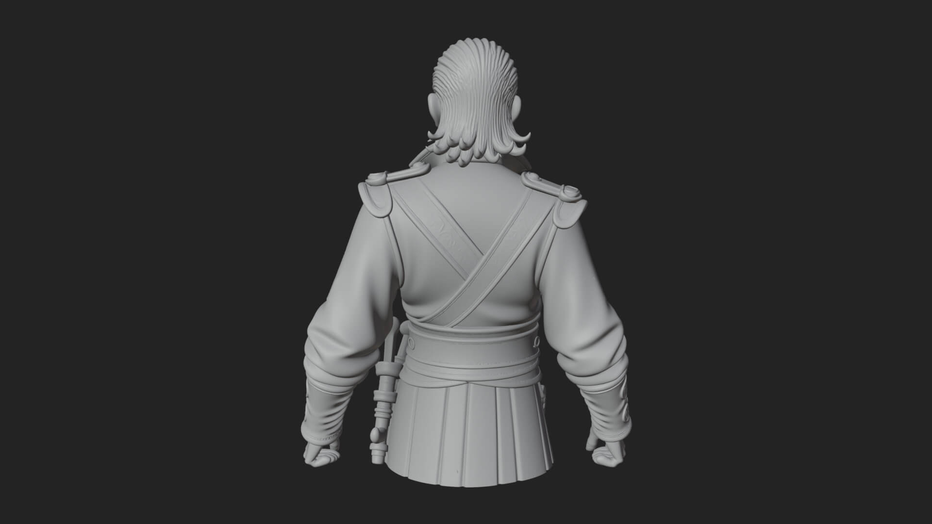 Sea Captain with Cannon Statue Design 1 3D Print Model 3D Model