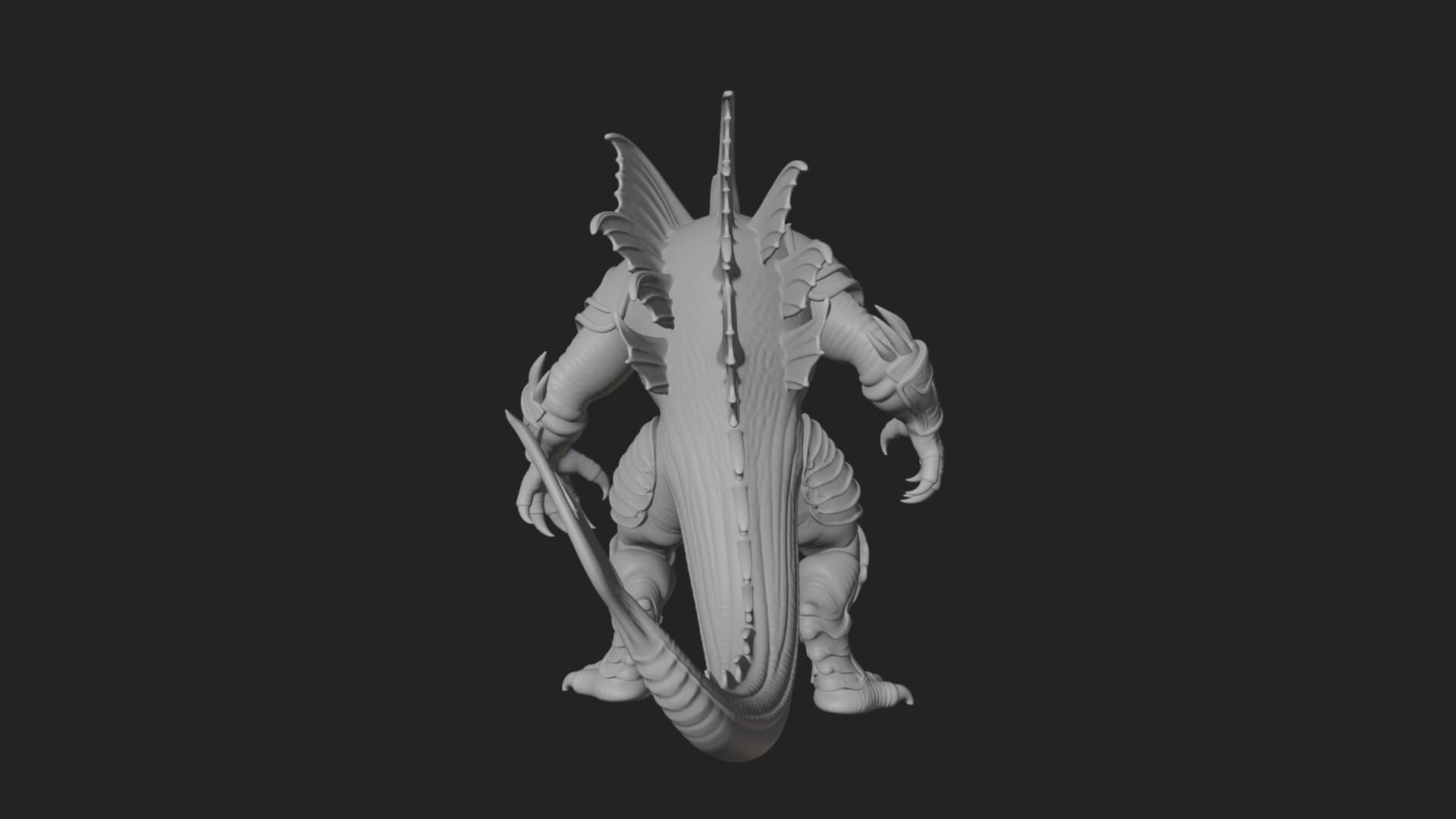 Sea Serpent Dragon Statue Design 1 3D Print Model 3D Model
