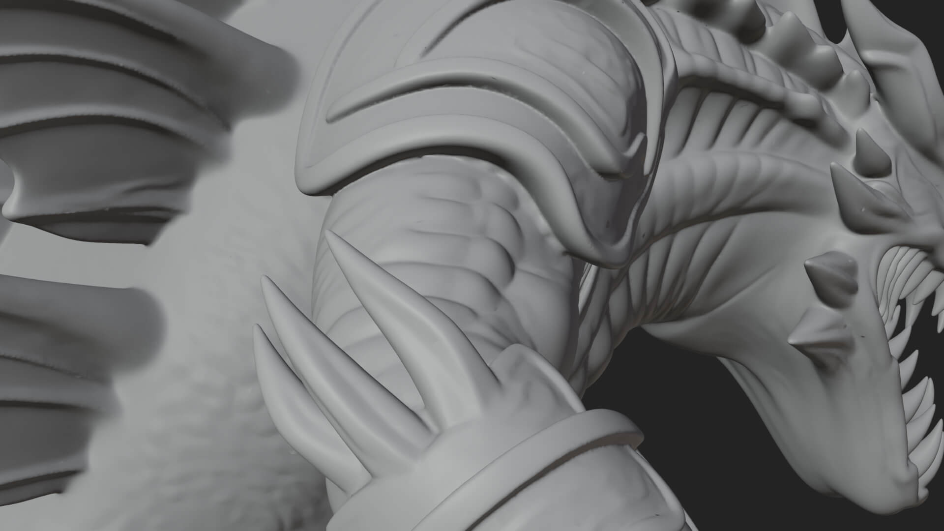 Sea Serpent Dragon Statue Design 1 3D Print Model 3D Model