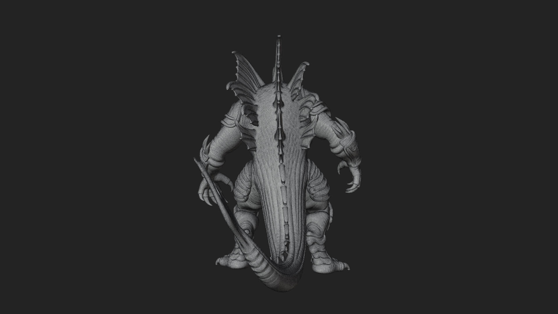 Sea Serpent Dragon Statue Design 1 3D Print Model 3D Model