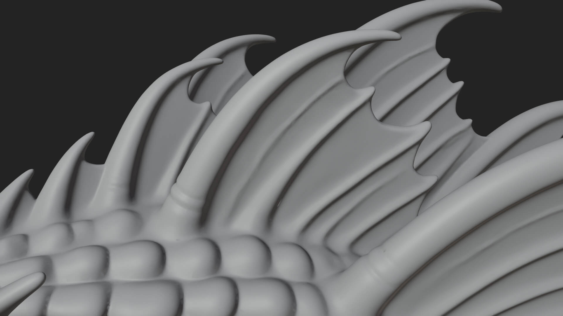 Sea Serpent Dragon Statue Design 2 3D Print Model 3D Model