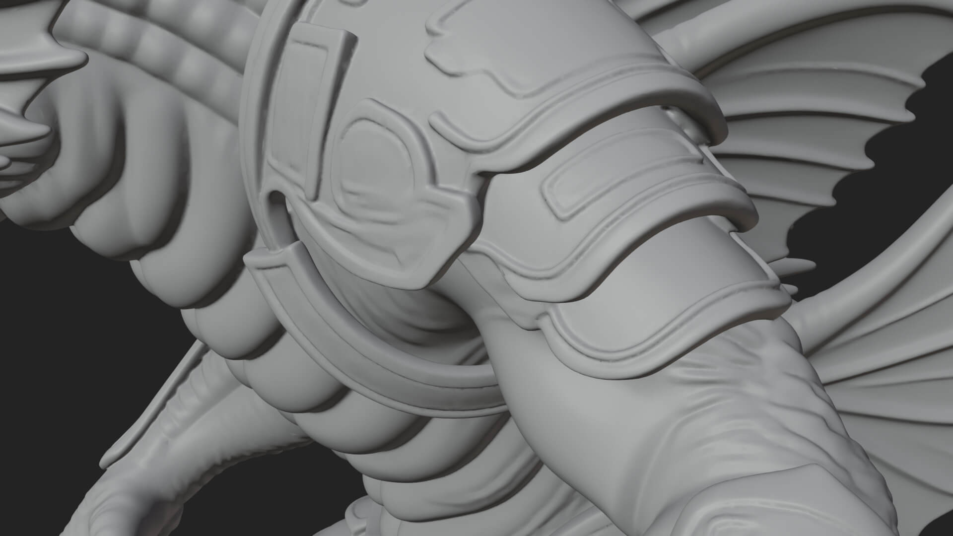 Sea Serpent Dragon Statue Design 2 3D Print Model 3D Model