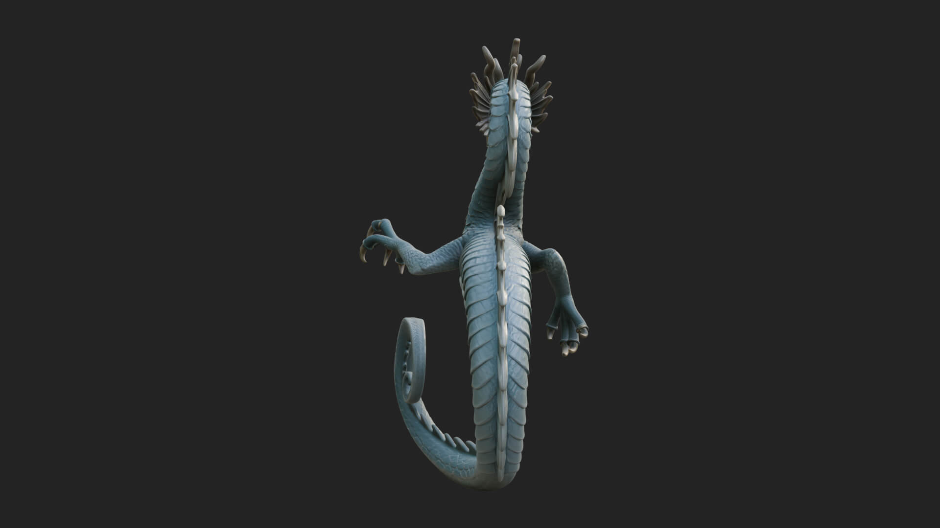 Sea Serpent Dragon Statue Design 3 3D Print Model 3D Model