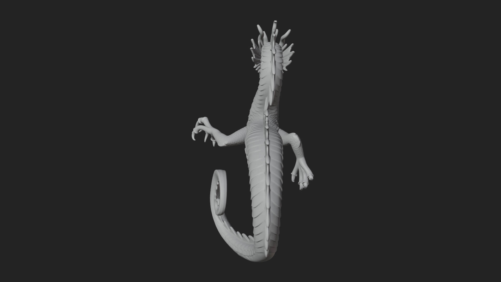 Sea Serpent Dragon Statue Design 3 3D Print Model 3D Model