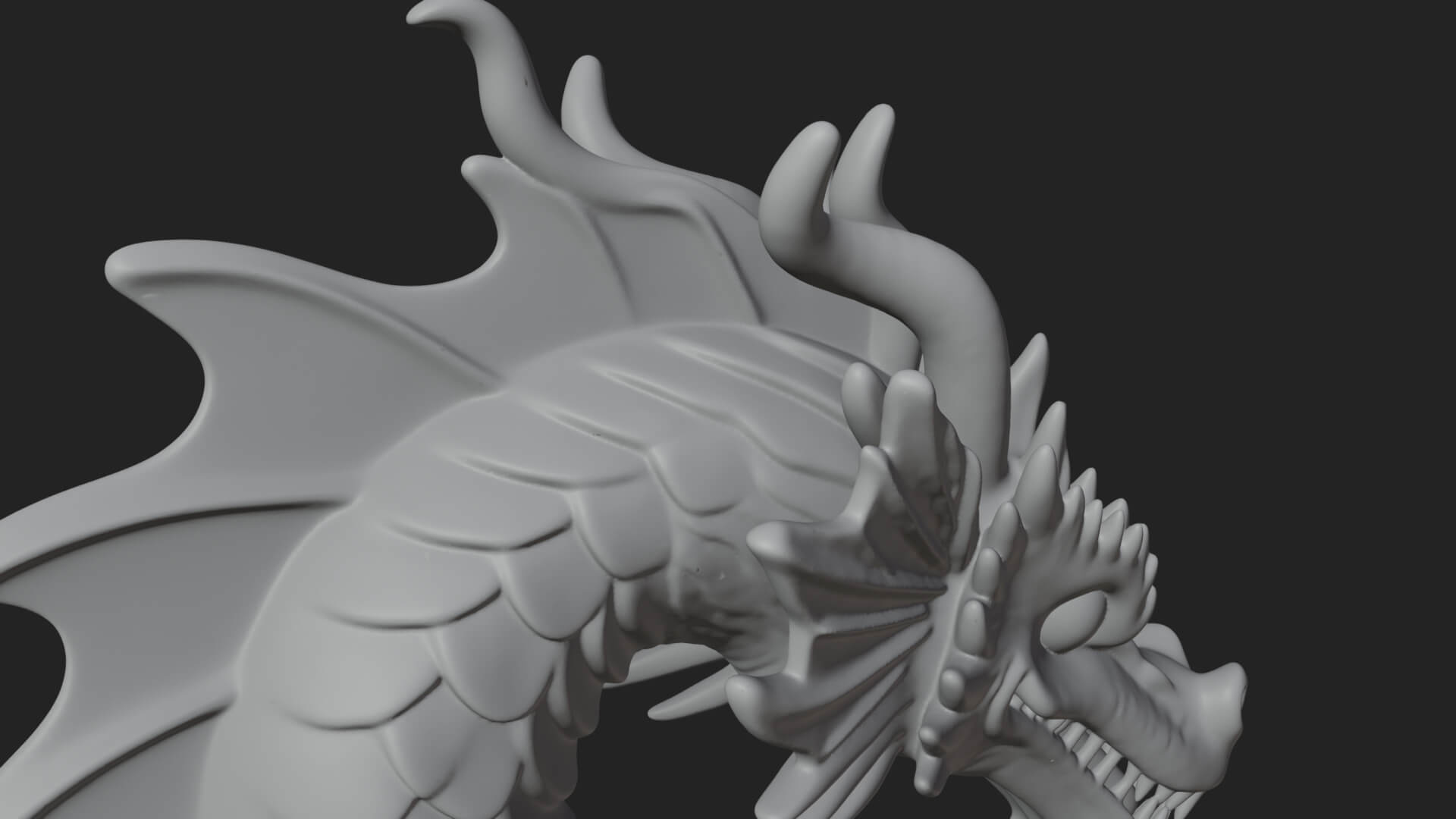 Sea Serpent Dragon Statue Design 3 3D Print Model 3D Model