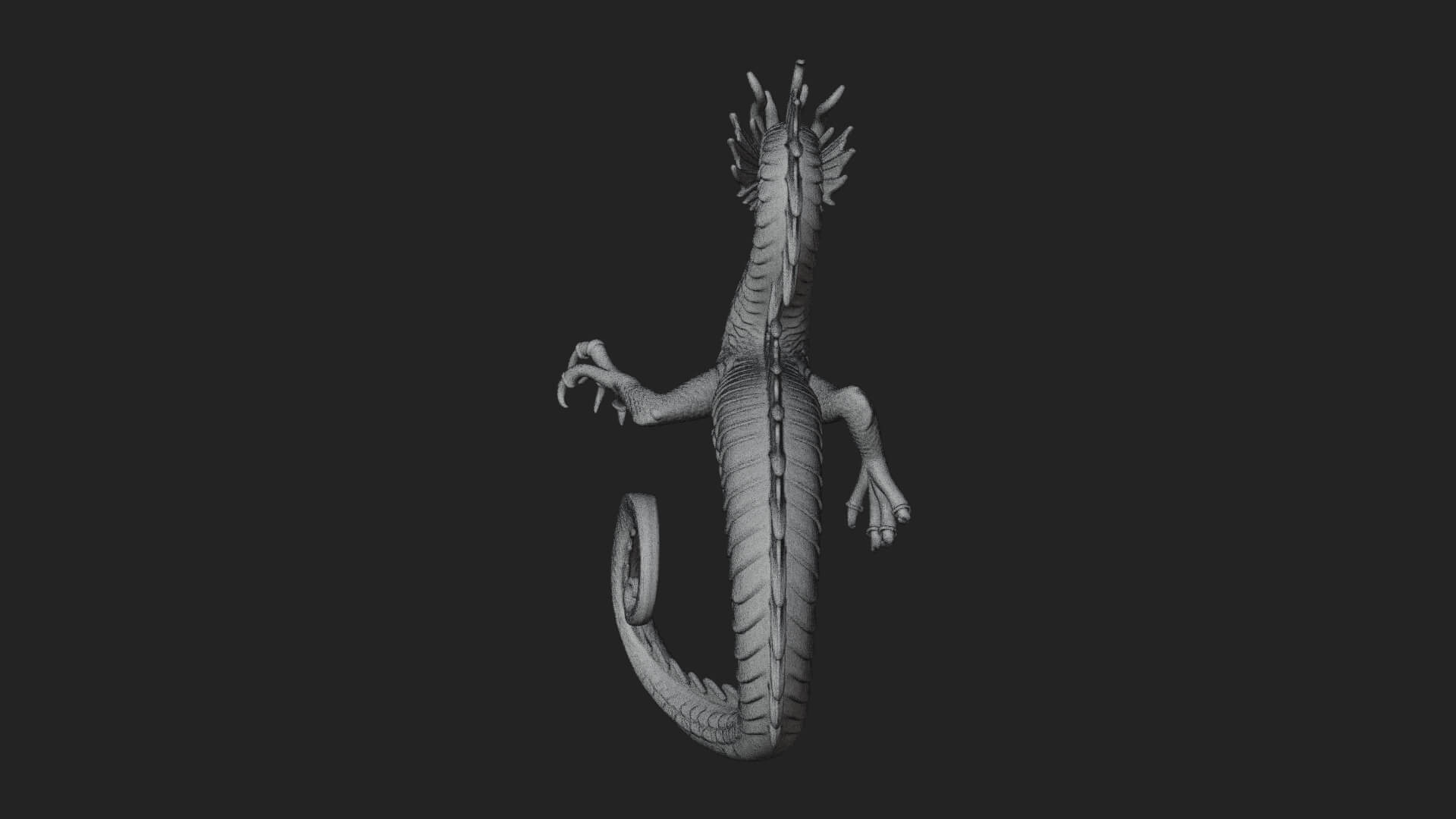Sea Serpent Dragon Statue Design 3 3D Print Model 3D Model