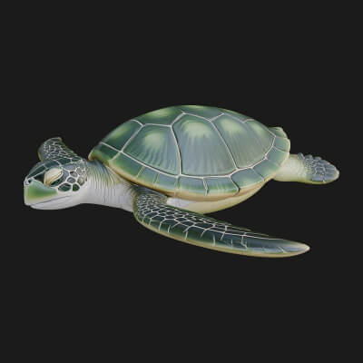 Sea Turtle Statue Design 10 3D Print Model
