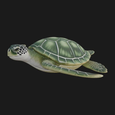 Sea Turtle Statue Design 12 3D Print Model