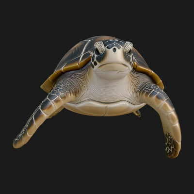 Sea Turtle Statue Design 8 3D Print Model