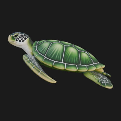Sea Turtle Statue Design 9 3D Print Model