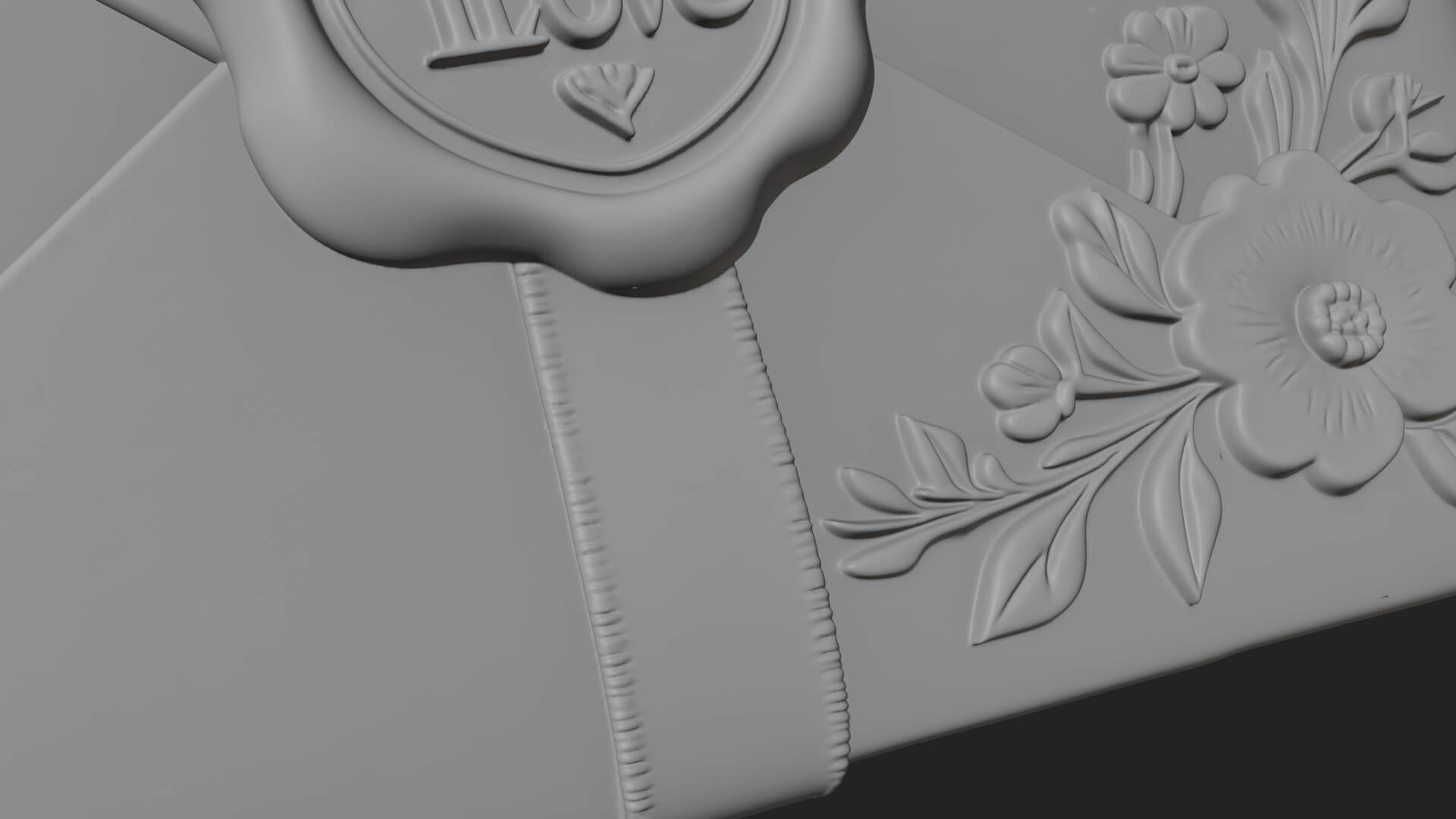 Sealed Love Letter Ornament Design 1 3D Print Model 3D Model