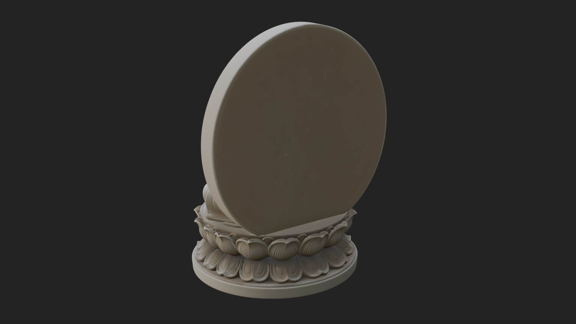 Seated Buddha on Lotus Statue Design 23 3D Print Model 3D Model