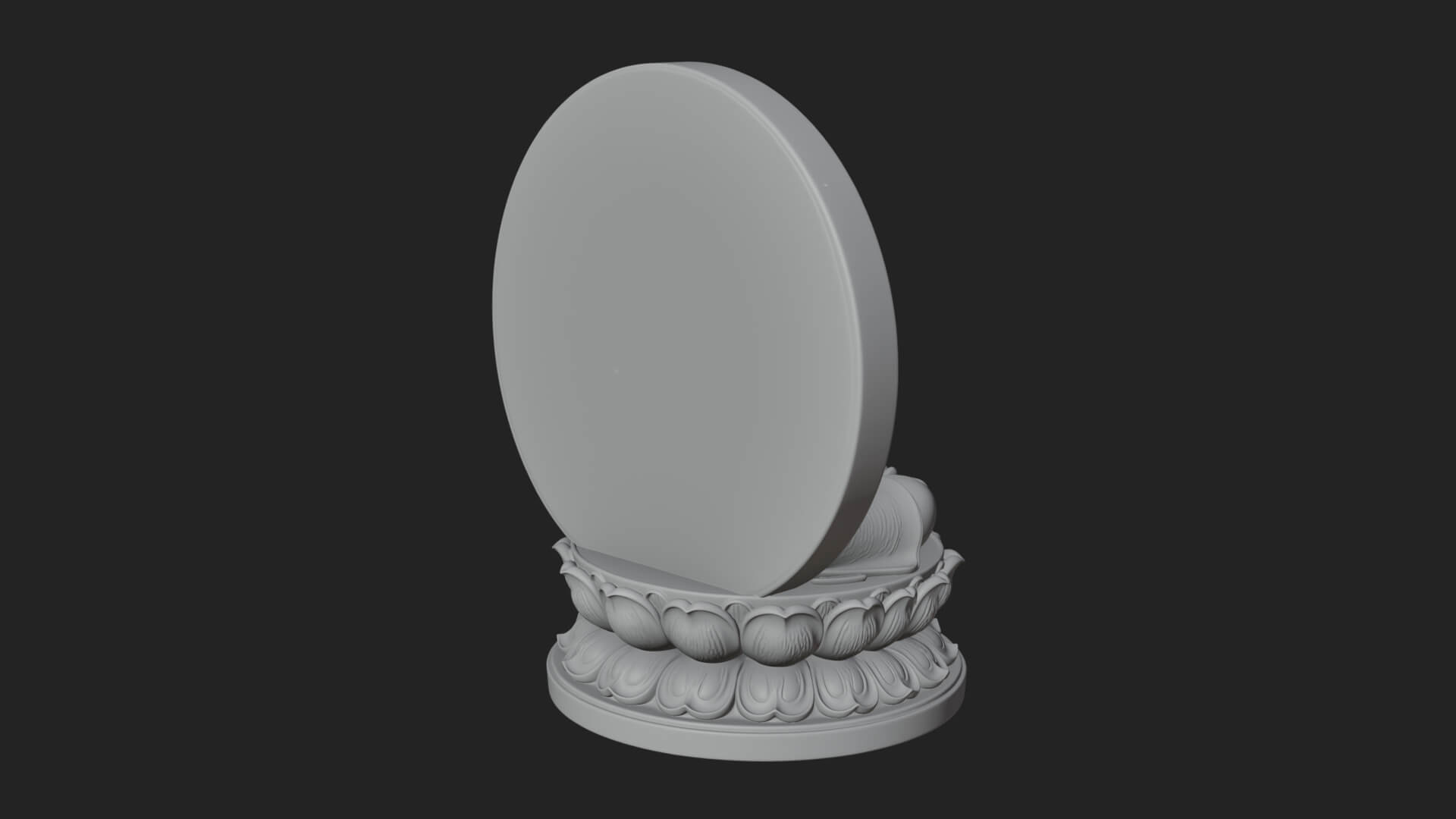 Seated Buddha on Lotus Statue Design 23 3D Print Model 3D Model
