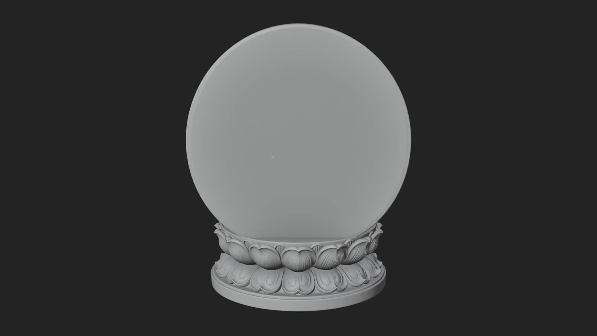 Seated Buddha on Lotus Statue Design 23 3D Print Model 3D Model