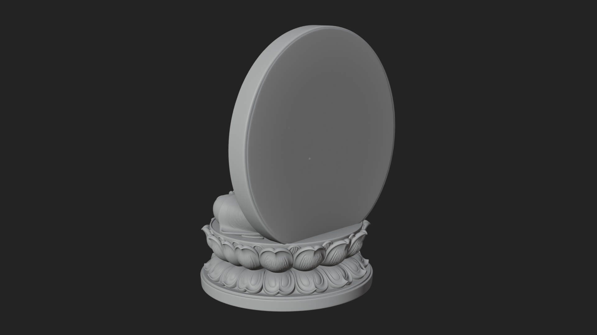 Seated Buddha on Lotus Statue Design 23 3D Print Model 3D Model