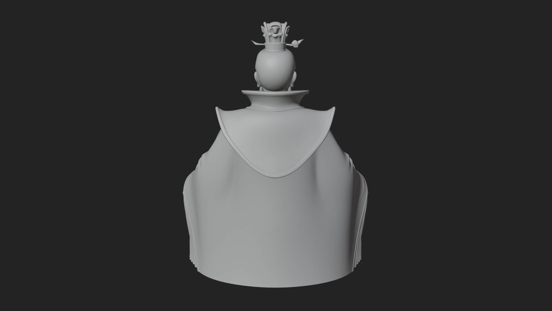 Seated Crowned Emperor Statue Design 1 3D Print Model 3D Model