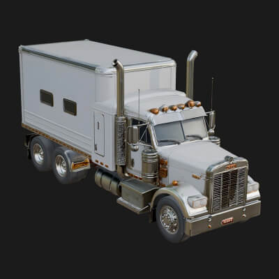 Semi Truck Model Design 1 3D Print Model