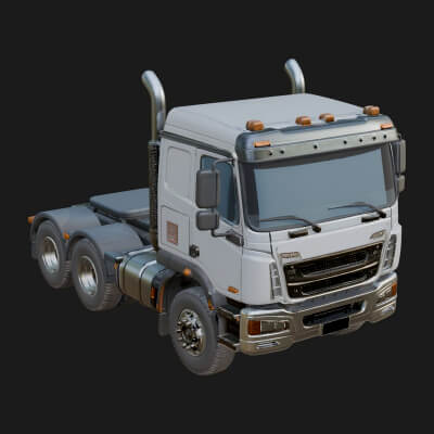 Semi Truck Model Design 14 3D Print Model
