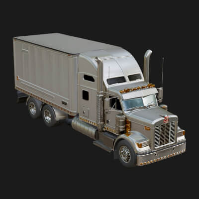 Semi Truck Model Design 15 3D Print Model