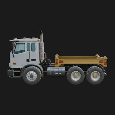 Semi Truck Model Design 17 3D Print Model