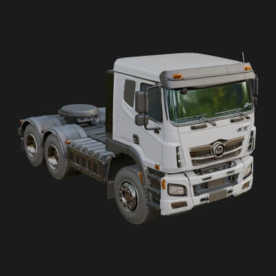 Semi Truck Model Design 4 3D Print Model