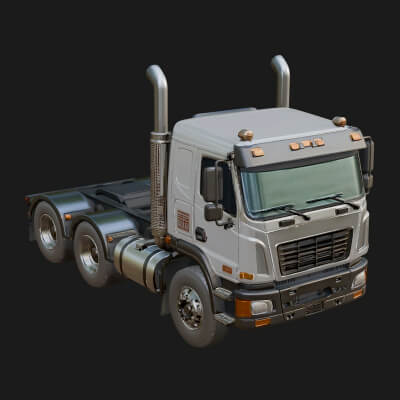 Semi Truck Model Design 7 3D Print Model