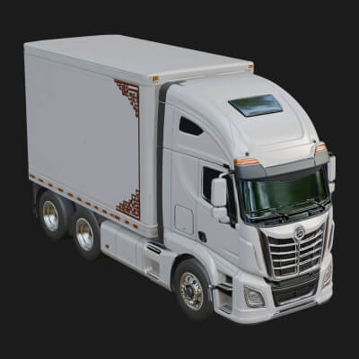 Semi Truck Model Design 8 3D Print Model