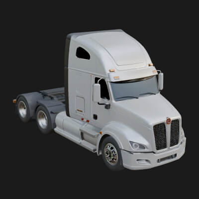 Semi Truck Model Design 9 3D Print Model
