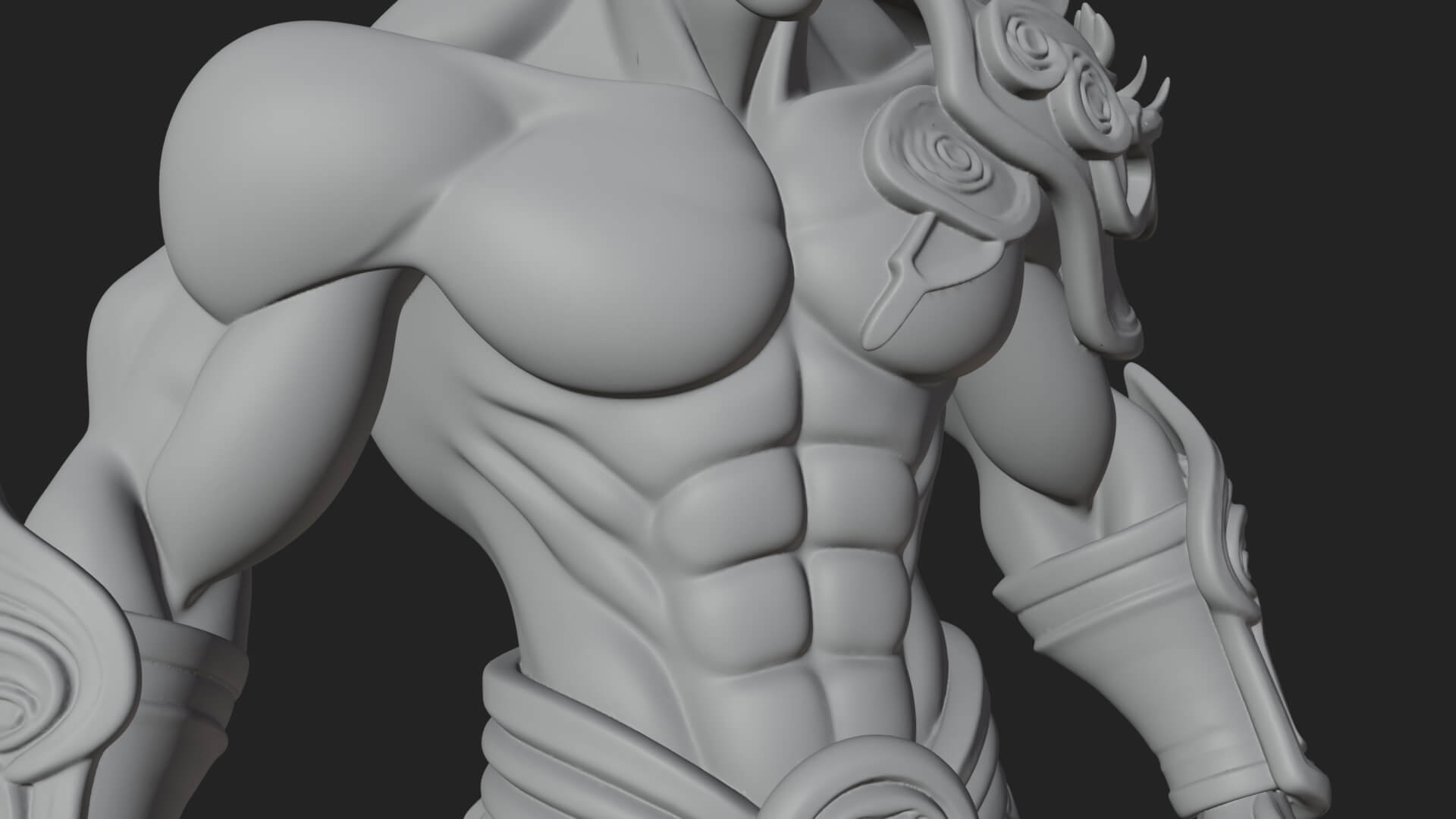 Serpent Bodied Naga Statue Design 2 3D Print Model 3D Model