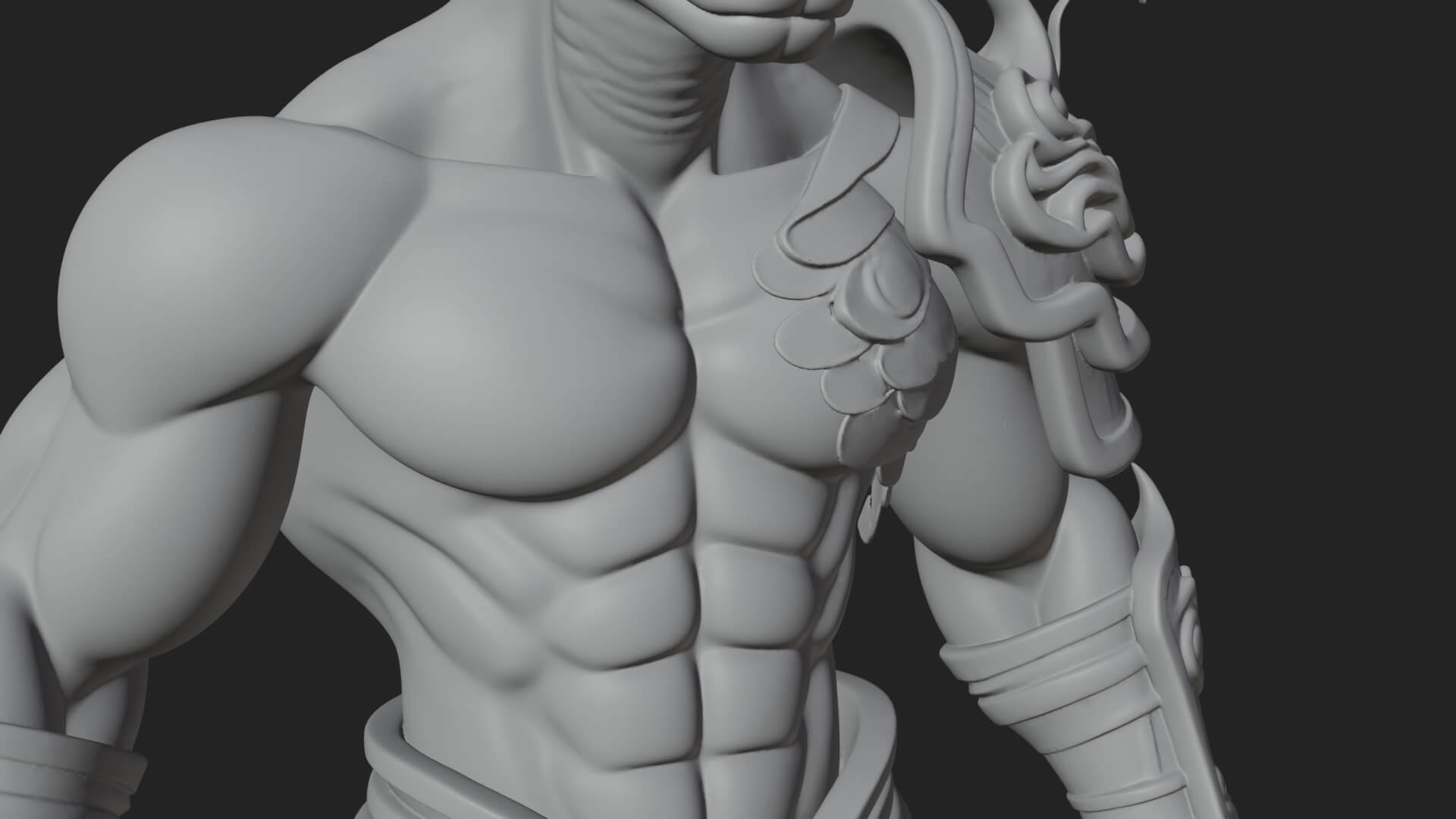 Serpent-Bodied Naga Statue Design 4 3D Print Model 3D Model