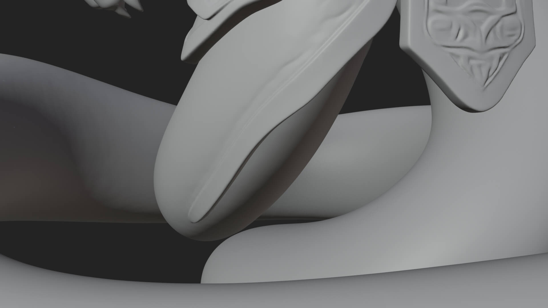 Serpent-Bodied Naga Statue Design 4 3D Print Model 3D Model