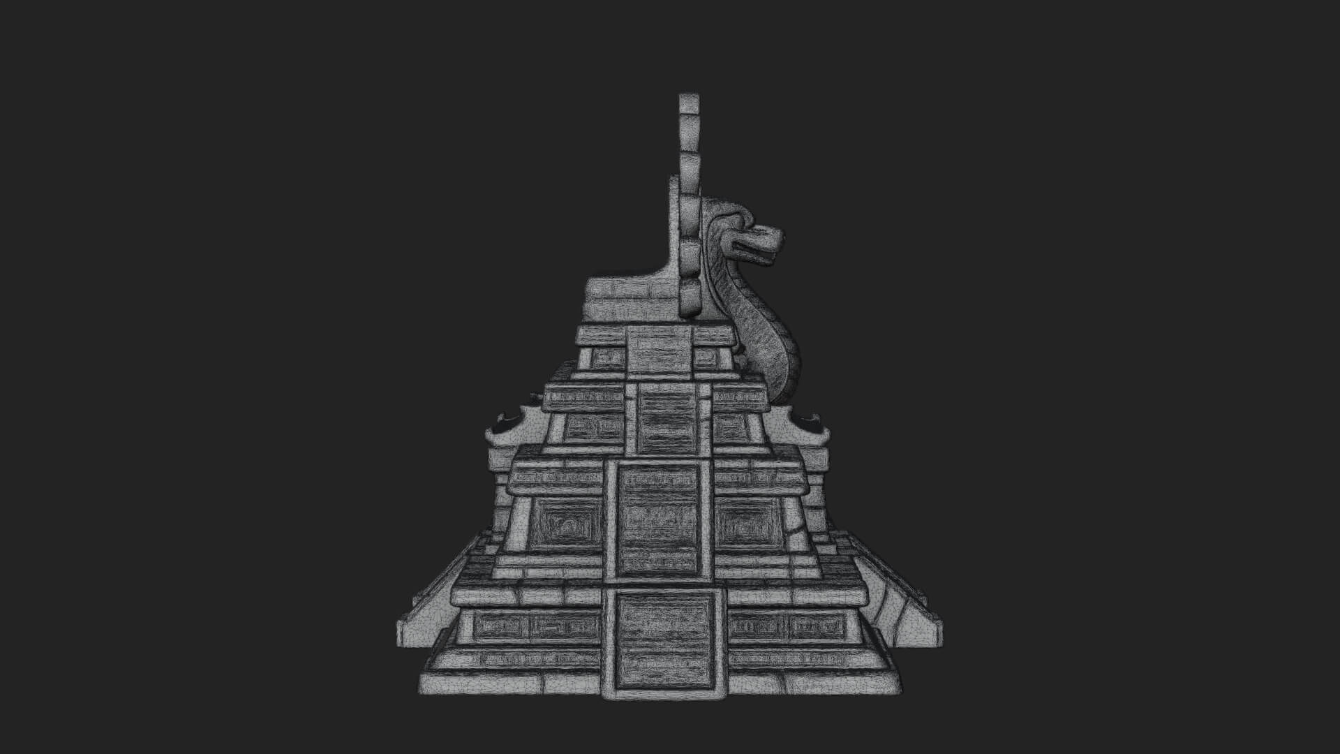 Serpent Crown Step Temple Design 1 3D Print Model 3D Model